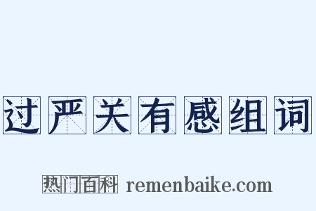 过严关有感组词是什么意思的图片